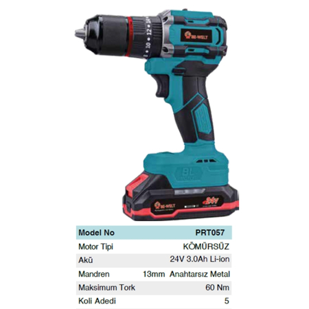 BHD PRT057 DARBELİ ŞARLI MATKAP 13MM